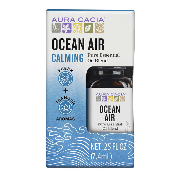 Aura Cacia Ocean Air Essential Oil Blend, Boxed 0.25 Fl. Oz