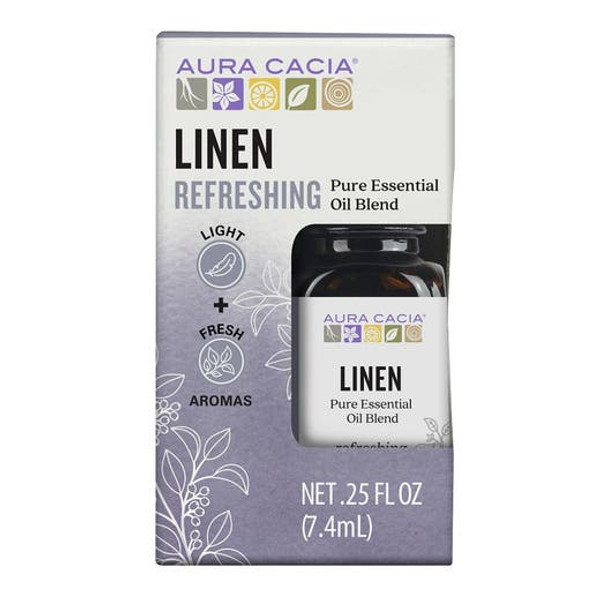 Aura Cacia Linen Essential Oil Blend,0.25 Fl Oz