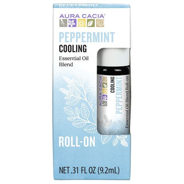 Aura Cacia Peppermint Cooling Roll-On 0.31 Fl Oz