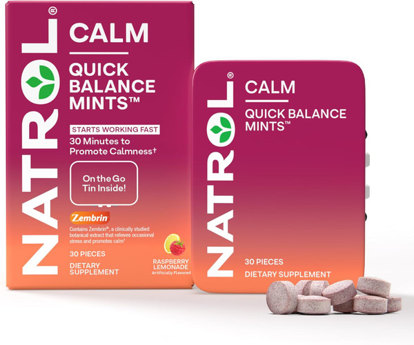 Natrol Quick Balance Calm Mints, Dietary Supplement, 30 Ct