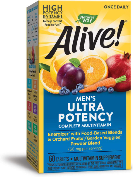 Nature'S Way Alive Once Daily Men'S Multi Ultra Potency Tablets, 60 Count