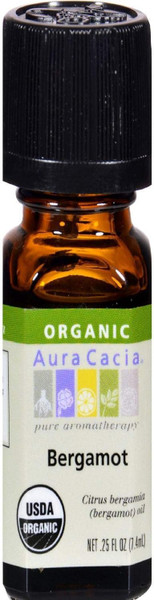 Aura Cacia 100% Pure Bergamot Essential Oil 0.25 Fl Oz