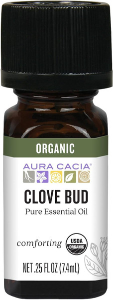 Aura Cacia Organic Clove Bud Essential Oil .25Fl Oz