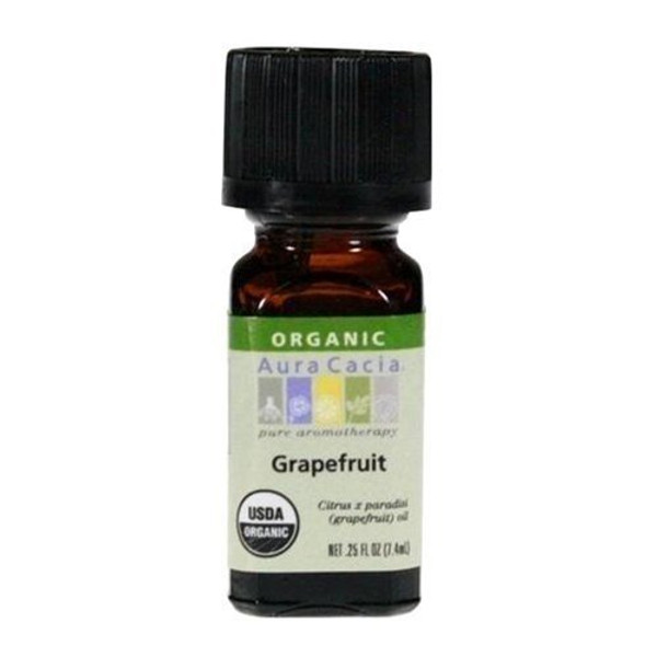 Aura Cacia Organic Grapefruit Essential Oil .25Fl Oz
