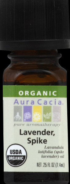 Aura Cacia Organic Spike Lavender Essential Oil .25Fl Oz