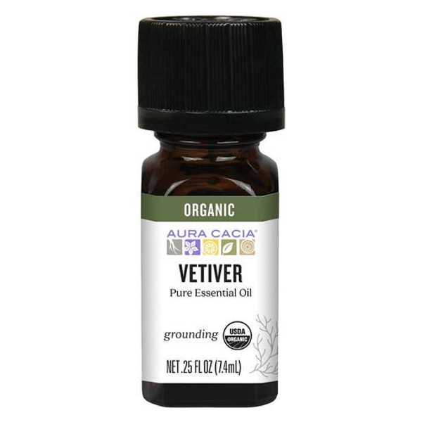Aura Cacia Organic Veviter Essential Oil .25Fl Oz