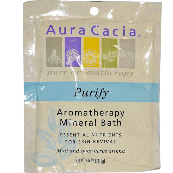 Aura Cacia Bath Aromatherapy Mineral Bath Sage Balancing, 2.5 Oz  
