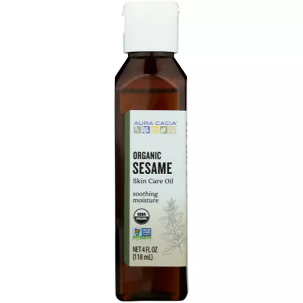 Aura Cacia Organic Sesame Skin Care Oil 4 Fl Oz