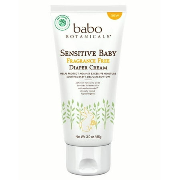 Babo Botanicals Sensitive Baby Diaper Cream 3 Oz