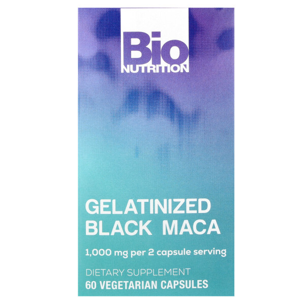 Bio Nutrition Gelatinized Black Maca, 1,000 Mg, 60 Ct