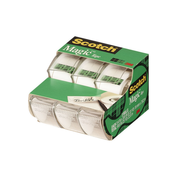 Scotch Magic Tape 3/4 Inch X 300 Inches 3 Ea
