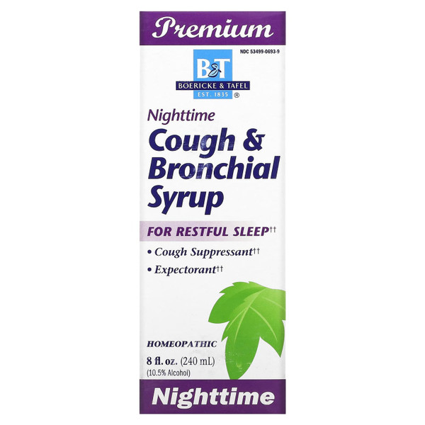 Boericke & Tafel Nighttime Cough & Bronchial Syrup, 8 Fl Oz