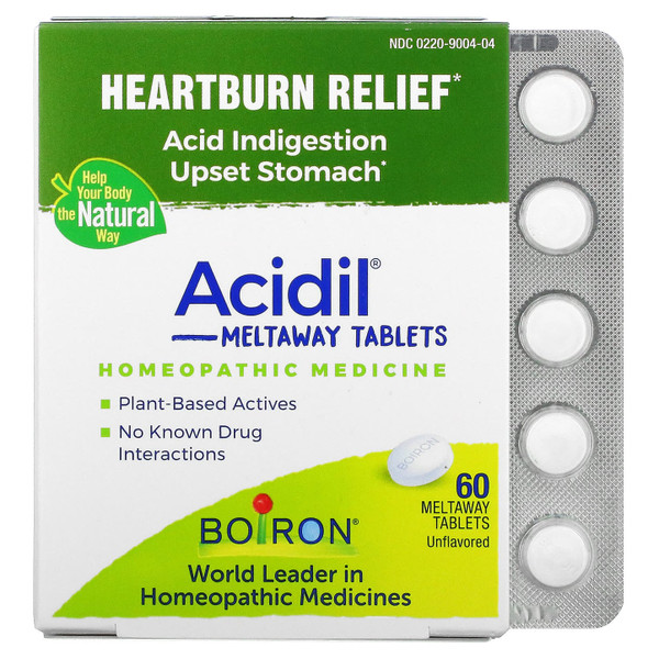 Boiron Acidil for Relief of Acid Reflux Heartburn, 60 Ea