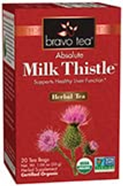 Bravo Teas Milk Thistle Tea Herbal 20 Bags