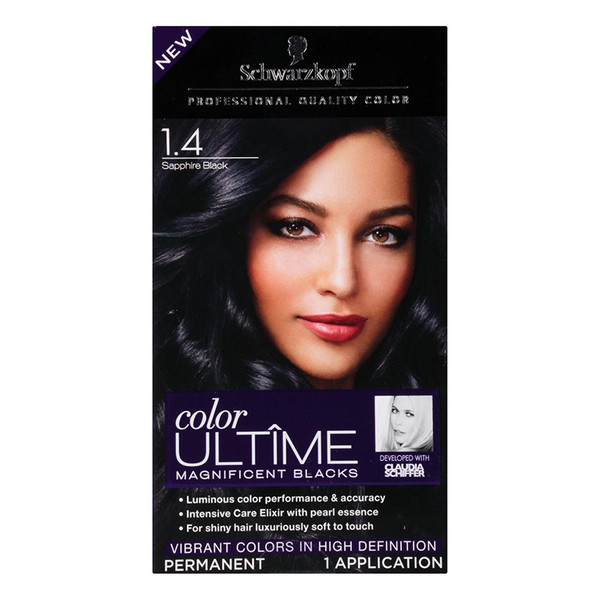 Schwarzkopf Color Ultime Magnificent Blacks Hair Color Kits, Sapphire Black [1.4] 1 Ea