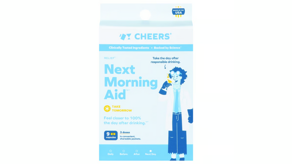 Cheers Next Morning Aid Capsules for Hangover Relief, 9 Ea