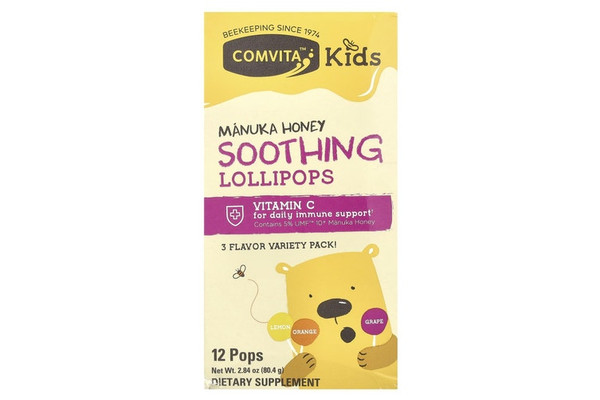 Comvita Kids, Manuka Honey Soothing Lollipops, 2.84 Oz