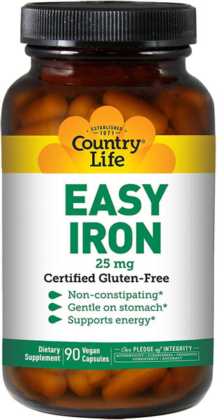 Country Life Easy Iron 25 Mg - 90 Ct