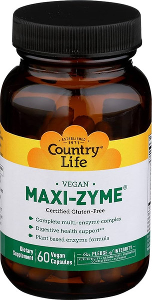 Country Life Maxi-Zyme Extra Strength, 60 Ct