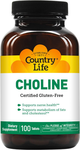 Country Life Choline 650 Mg, 100 Ct