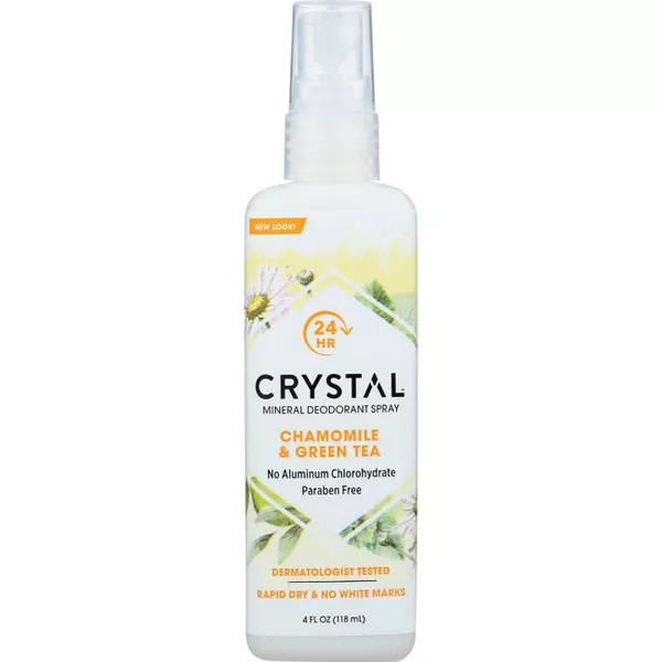 Crystal Mineral Deodorant Spray Chamomile & Green Tea 4 Fl Oz