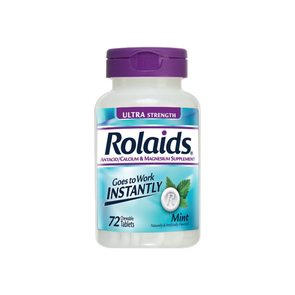 Rolaids Ultra Strength Tablets, Mint 72 Ea
