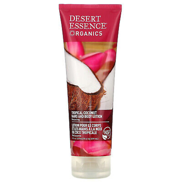 Desert Essence Hand And Body Lotion Tropical Coconut 8 Fl Oz