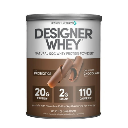 Designer Whey 100 Percent Premium Protein Powder in Chocolate Flavor, 12.7 oz