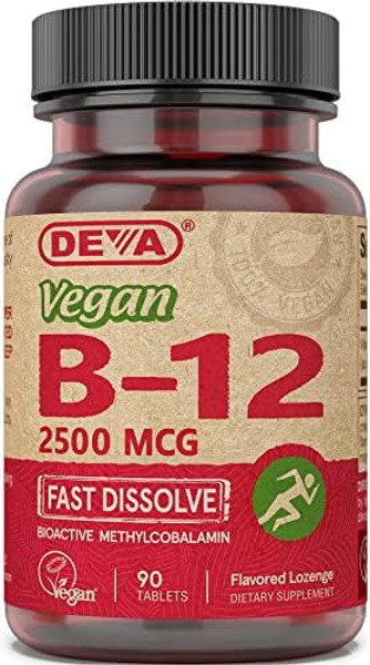 Deva Nutrition Vegan B-12 2500 Mcg 90 Tablets