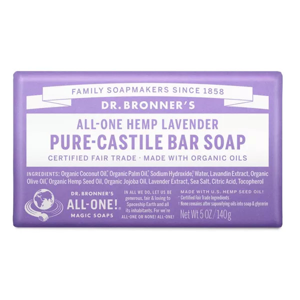 Dr. Bronner'S All-One Hemp Lavender Bar Soap - 5Oz