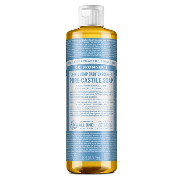 Dr. Bronner'S Baby Unscented Pure-Castile Soap - 16 Fl Oz