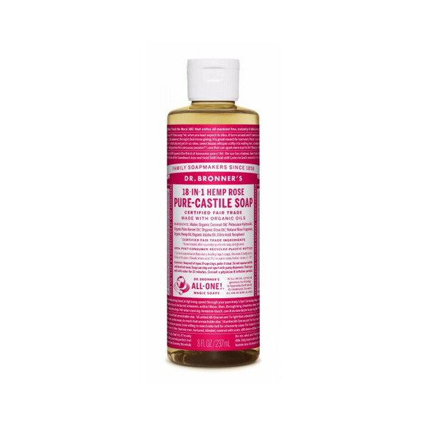 Dr. Bronner'S Hemp Rose Pure-Castile Liquid Soap - 8 Fl Oz
