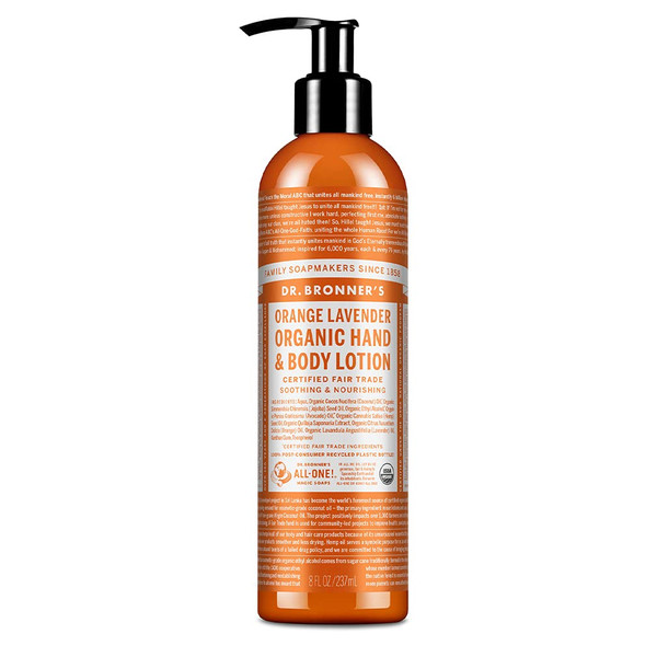Dr. Bronner'S Orange Lavender Organic Hand & Body Lotion - 8 Fl Oz