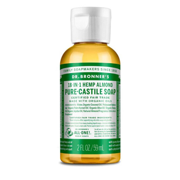 Dr. Bronner'S Almond Pure-Castile Soap Liquid, 2 Fl Oz
