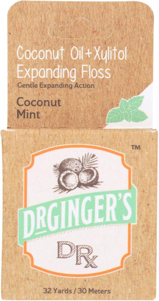 Dr. Ginger'S Coconut Oil + Xylitol Expanding Floss- 32 Yards