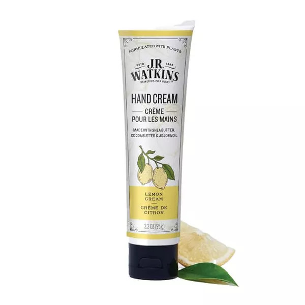 J.R. Watkins Shea Butter Hand Cream Lemon Scent 3.3 Oz