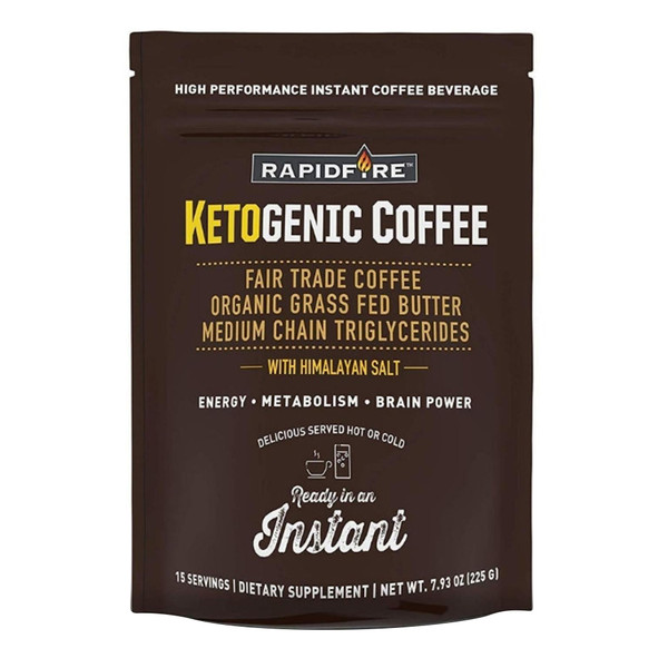 Rapidfire Ketogenic Fair Trade Coffee Instant Mix, 7.93 Oz