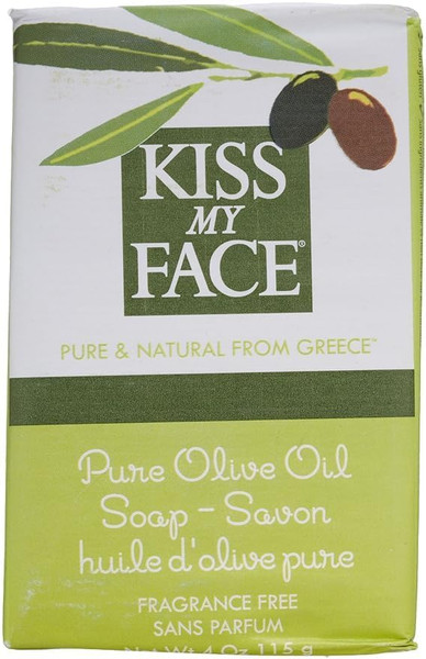 Kiss My Face Olive Oil Bar Soap Fragrance Free - 4 Oz