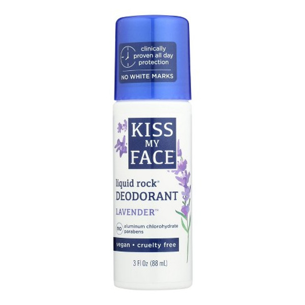 Kiss My Face Liquid Rock Roll On Deodorant Lavender - 3 Oz