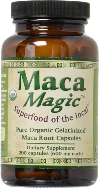 Maca Magic Pure Organic Gelatinized Root - 200 Cap
