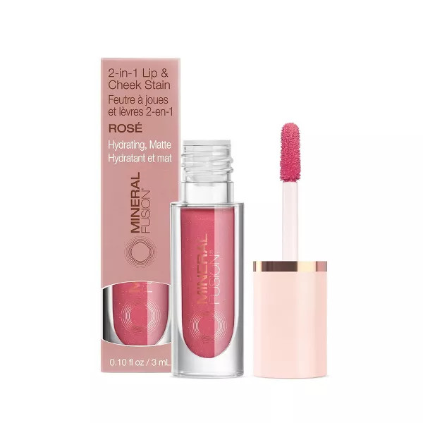Mineral Fusion 2-In-1 Rose Lip & Cheek Stain - 0.10 Oz.