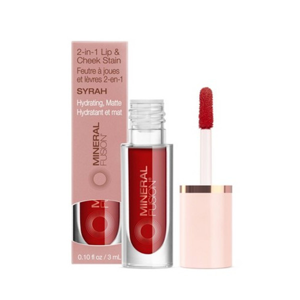 Mineral Fusion 2-In-1 Lip & Cheek Stain Syrah - 0.1 Fl Oz