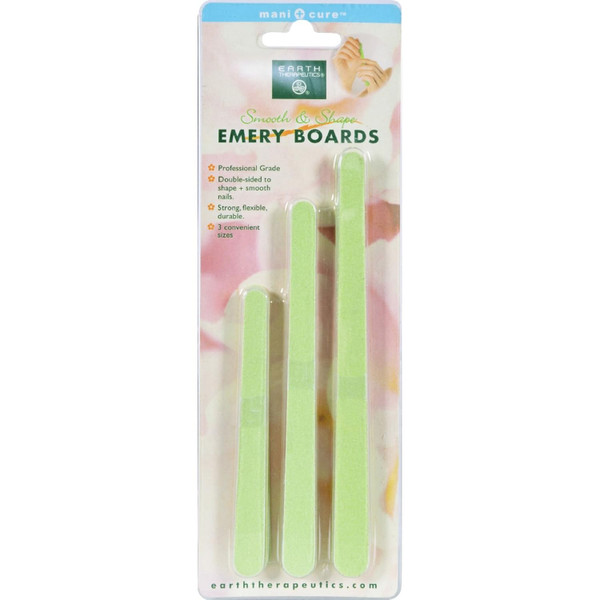 Earth Therapeutics Smooth And Shape Emery Boards 3 Set - 15 Ct