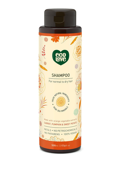 Ecolove Shampoo Carrot Pumpkin And Sweet Potato, 17.6 Oz