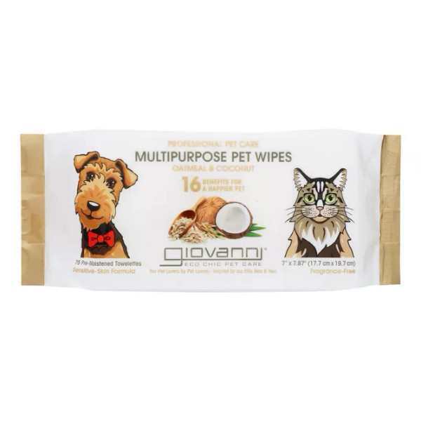 Giovanni Oatmeal & Coconut Multipurpose Pet - 75 Wipes