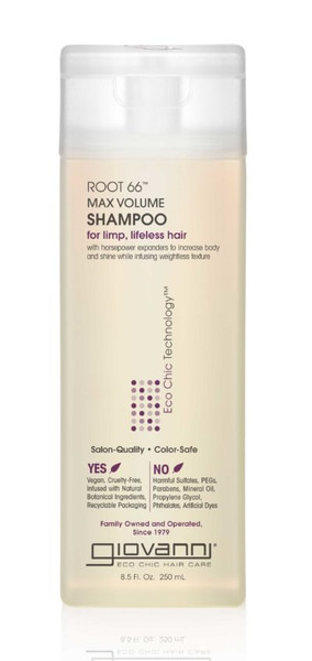 Giovanni Cosmetics Root 66 Max Volume Shampoo, 8.5 Fl Oz