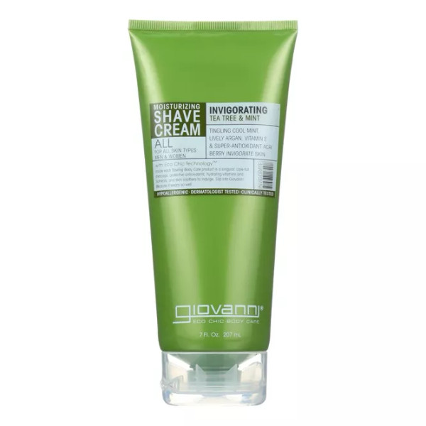 Giovanni Moisturizing Shave Cream Invigorating Tea Tree And Mint - 7 Oz