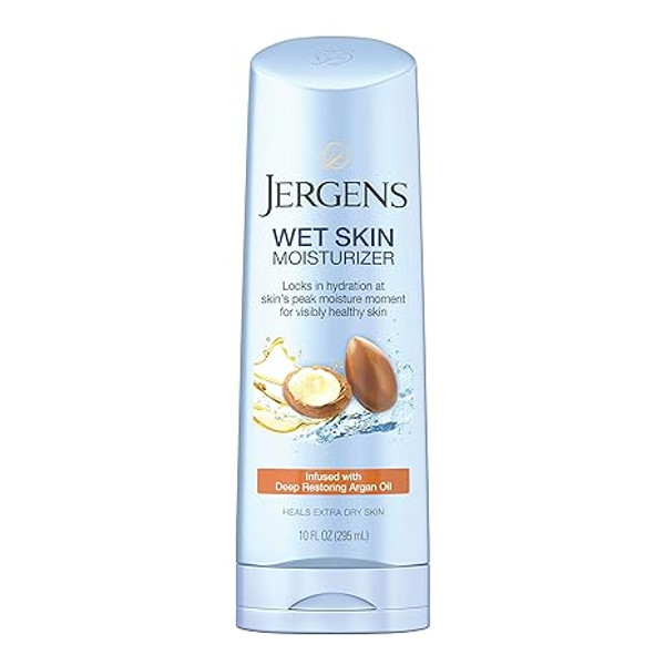 Jergens Wet Skin Moisturizer Argan Oil, 10 O