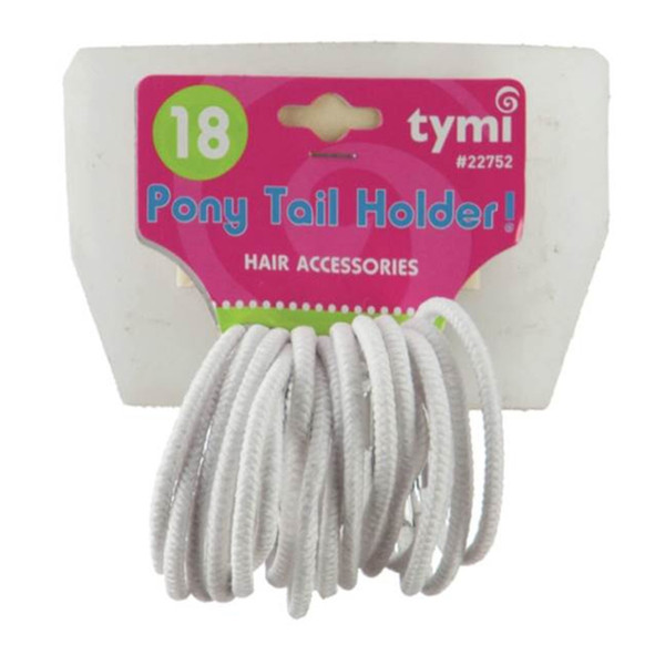 Hair Tie Thick Cotton Rubber Band Ponytail Holder - 18Pcs