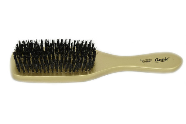 Gold Color Hard Wave Boar Bristle Hair Brush With Reinforced Bristles